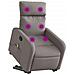 Poltrona Alzapersona Massaggiante Reclinabile Tortora Tessuto - Foto miniatura 3