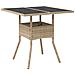 Set da Pranzo da Giardino 5 Pezzi Beige Rattan Sintetico - Foto miniatura 5