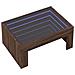 Tavolino da Salotto con LED Infinity Rovere Marrone 70x50x30 cm - Foto miniatura 3