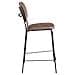 Set Di 2 Sgabelli Da Bar Edmond In Similpelle Marrone - Foto miniatura 5