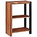 Libreria Marrone, Nero 50 x 30 x 75 cm Legno di Acacia Massello - Foto miniatura 1
