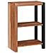 Libreria Marrone, Nero 50 x 30 x 75 cm Legno di Acacia Massello - Foto miniatura 2