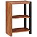 Libreria Marrone, Nero 50 x 30 x 75 cm Legno di Acacia Massello - Foto miniatura 3