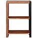 Libreria Marrone, Nero 50 x 30 x 75 cm Legno di Acacia Massello - Foto miniatura 4