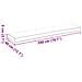 Cuscino per panchina Beige 200x40x8 cm Tessuto Oxford - Foto miniatura 9