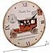 Orologio Da Parete In Legno Bianco D34x2h - Foto miniatura 4