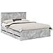 Struttura del letto con cassetto Grigio cemento 150 x 200 cm - Foto miniatura 1