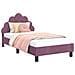Struttura letto bambini con testata Viola 80 x 160 cm Velluto - Foto miniatura 1