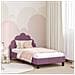 Struttura letto bambini con testata Viola 80 x 160 cm Velluto - Foto miniatura 2