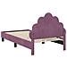 Struttura letto bambini con testata Viola 80 x 160 cm Velluto - Foto miniatura 7