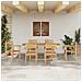 Set da Pranzo per Giardino 7 pcs Marrone Legno di teak solido - Foto miniatura 4
