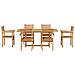 Set da Pranzo per Giardino 7 pcs Marrone Legno di teak solido - Foto miniatura 7
