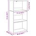 Libreria Rovere Nero 60 x 30 x 76.5 cm Legno multistrato - Foto miniatura 9