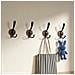 Ganci Da Porta 4 Pezzi Noce - Installazione Senza Fori, Portata 5-10kg, Abs - Foto miniatura 4