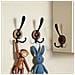 Ganci Da Porta 4 Pezzi Noce - Installazione Senza Fori, Portata 5-10kg, Abs - Foto miniatura 5