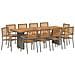 Set da Pranzo per Giardino 11 pcs Grigio e Marrone polyrattan - Foto miniatura 1