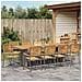 Set da Pranzo per Giardino 11 pcs Grigio e Marrone polyrattan - Foto miniatura 4