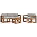Set di divani da esterno 6 pcs Grigio Naturale e Chiaro - Foto miniatura 1