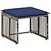 Set di Mobili da Esterno 11 pcs Grigio e Blu Navy polyrattan - Foto miniatura 6