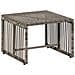 Set di Mobili da Esterno 11 pcs Grigio e Blu Navy polyrattan - Foto miniatura 8