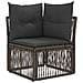 Set Divano da Giardino 8 pcs Grigio polyrattan - Foto miniatura 2