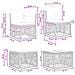 Set Divano da Giardino 8 pcs Grigio polyrattan - Foto miniatura 9