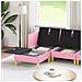 Set di divani modulari con spazio di archiviazione 5 pcs Rosa - Foto miniatura 3