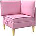 Set di divani modulari con spazio di archiviazione 5 pcs Rosa - Foto miniatura 4