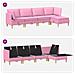 Set di divani modulari con spazio di archiviazione 5 pcs Rosa - Foto miniatura 8
