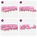 Set di divani modulari con spazio di archiviazione 5 pcs Rosa - Foto miniatura 9