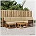 Set di divani da esterno con cuscino 7 pcs Naturale e Beige - Foto miniatura 2