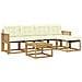 Set di divani da esterno con cuscino 6 pcs Bianco e Crema - Foto miniatura 1