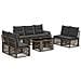 Set Divano da Giardino 8 pz Grigio e Grigio Scuro polyrattan - Foto miniatura 1