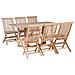 Set Tavolo E Sedie Pieghevoli 7 Pz In Massello Di Teak - Foto miniatura 1