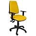 Crespo Piqueras E Modello 14s-chaise Ergonomica Da Ufficio Con Meccanismo Sincro Regolabile In Altezza E Ruote In Nylon-siège E Schienale Imbottiti In Tessuto Bali (bracci Regolabili In Altezza), Tessuto, Citronier, 109x46x46 Cm - Foto miniatura 1