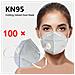 100 * Kn95 Mascherine Maschere Con Maschere Protettive Con Valvola Di Respirazione mascherina monouso Grigio - Foto miniatura 1