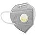 100 * Kn95 Mascherine Maschere Con Maschere Protettive Con Valvola Di Respirazione mascherina monouso Grigio - Foto miniatura 2