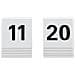 Segnaposto In Acrilico Rigido Numeri Da 11 A 20 Bianco Set Da 10 Pezzi - Tn-11-20-wt - Foto miniatura 1