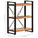 Libreria A 3 Ripiani 60x30x80 Cm In Legno Massello Di Acacia - Foto miniatura 4