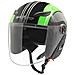 Casco Jet Moto Scooter Visiera Trasparente Ece 22-05 Certificato City Verde Xs - Foto miniatura 5