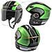 Casco Jet Moto Scooter Visiera Trasparente Ece 22-05 Certificato City Verde Xs - Foto miniatura 9