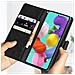 Custodia Per Samsung A51 Effetto Coccodrillo, Portafoglio, Supporto Video Nera - Foto miniatura 2