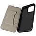 Custodia Iphone 13 Pro Max Vera Pelle Porta-carte Supporto Video Nera - Foto miniatura 1