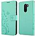 Custodia Compatibile Con Xiaomi Pocophone F1 In Turchese Fiore - Coperchio Protettivo In Design Floreale Con Chiusura Magnetica, Funzione Stand E Slot Per Carte - Foto miniatura 8