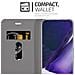 Custodia Compatibile Con Samsung Galaxy Note 20 Ultra In Grigio Chiaro Marrone - Coperchio Protettiva Con Chiusura Magnetica, Funzione Stand E Tasca Per Le Carte - Foto miniatura 3