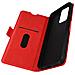 Custodia Per Tcl 40r 5g Portacarte Supporto Video Doppia Linguetta Rossa - Foto miniatura 4