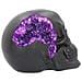 Nemesis Now - Geode Skull Black Purple - Gothic Glitter Skull Figurine 17cm - Foto miniatura 3
