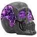 Nemesis Now - Geode Skull Black Purple - Gothic Glitter Skull Figurine 17cm - Foto miniatura 1