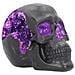 Nemesis Now - Geode Skull Black Purple - Gothic Glitter Skull Figurine 17cm - Foto miniatura 8