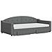 Divano Letto Estraibile Cassetti Grigio Scuro 100x200cm Tessuto - Foto miniatura 9